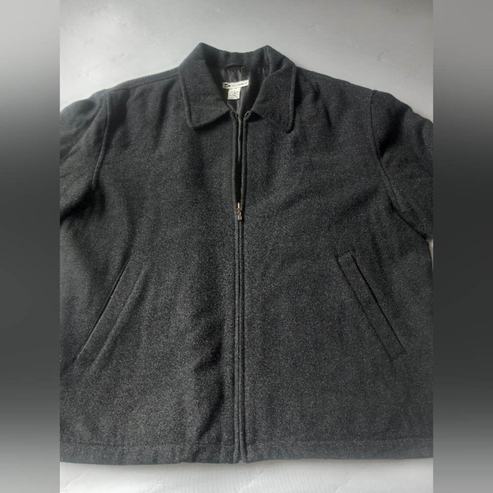 Wilke-Rodriguez Men’s Bomber Wool Cashmere Blend Black Jacket Size XL